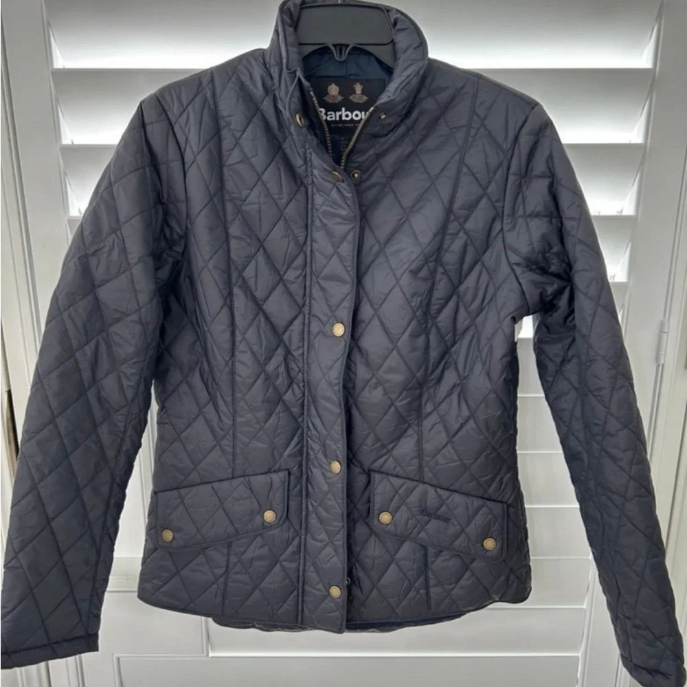 Barbour Quilted Utility Jacket in Charcoal - Picture 6 of 11